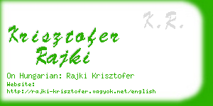 krisztofer rajki business card